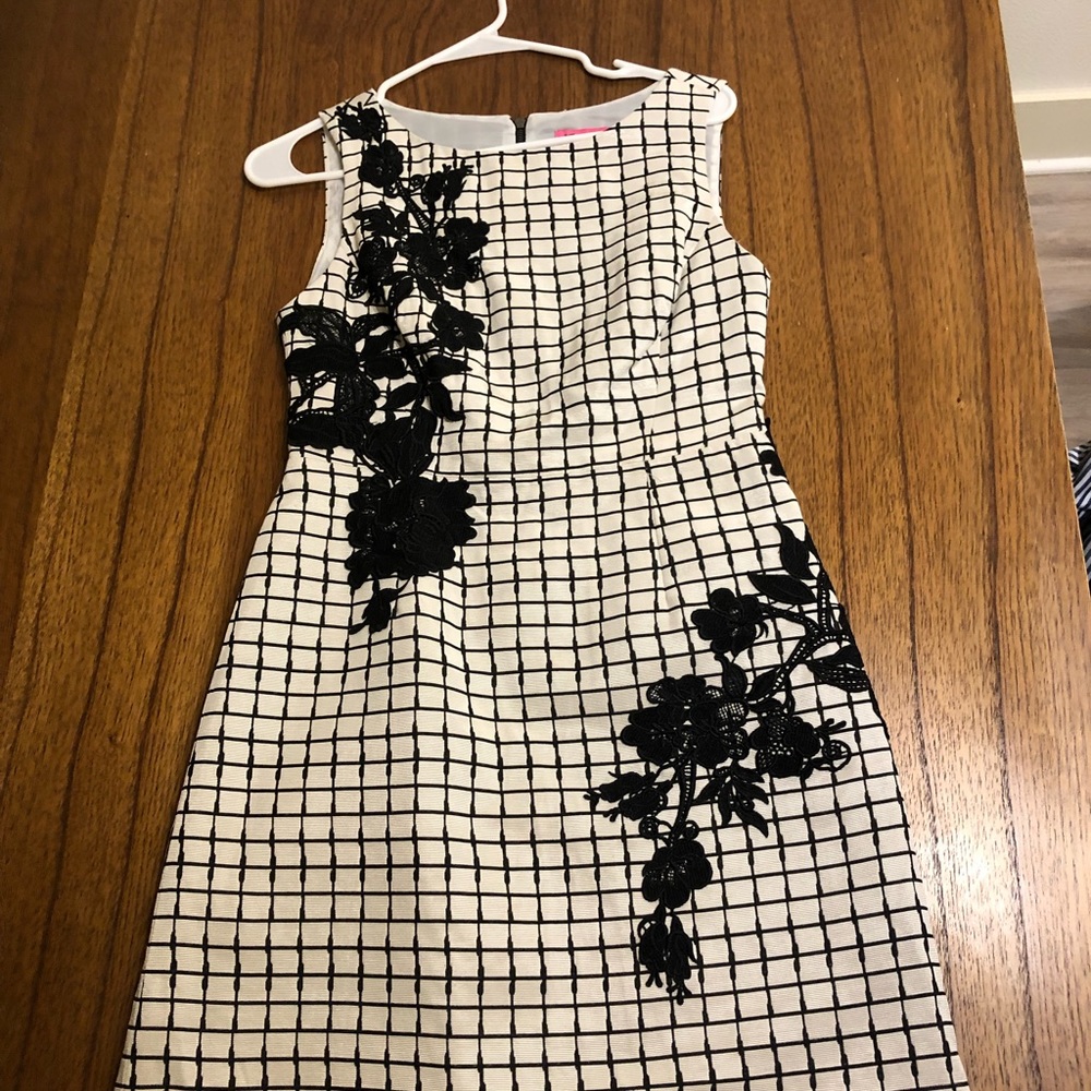 Betsey Johnson Sheath Dress with Lace Trim